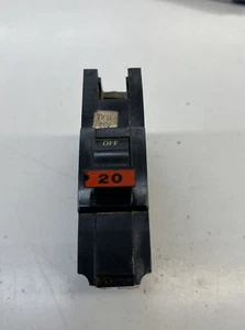 FPE NA120 20 Amp 1 Pole Stab-Lok Type NA Thick Federal Pacific Breaker RED Used - Picture 1 of 2