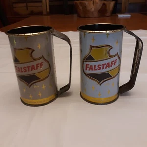 Vintage Falstaff Bierdosenkrüge, 60er Jahre, Paar - Bild 1 von 6