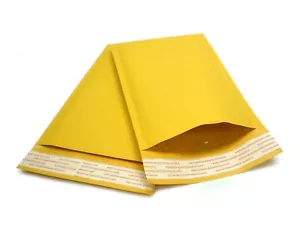 100 ct 4x7 #000 BUSTE IMBOTTITE BUSTE IMBOTTITE 4X7 #000 KRAFT BUBBLE MAILER - Foto 1 di 1