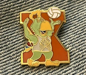 Pin de voleibol ~ Juegos Panamericanos 1987 ~ Mascota Amigo ~ Loro ~ no olímpico - Imagen 1 de 2