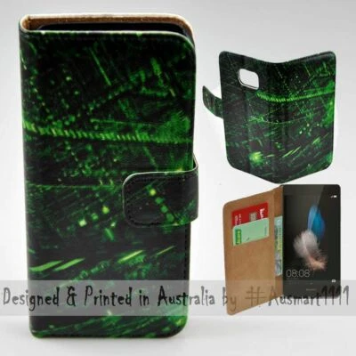 For Huawei Series - Matrix Abstract Theme Print Wallet Mobile Phone Case Cover - Image 1 of 3