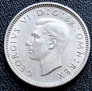1952 SIXPENCE-RARE 6d BRITISH COIN-LOWEST MINTAGE-KING GEORGE VI - Picture 1 of 6