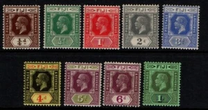 Fiji 1922 1929 King George V short set to 1/ SG228-30, 233-38 Mint - Picture 1 of 1