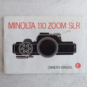 Minolta 110 Zoom SLR Owners Manual E English 110 Mm Camera - Picture 1 of 3