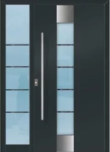flügelüberdeckend ALUMINIUM Alu Haustür Haustüren Tür FD920 10 03 mit Seitenteil - Bild 1 von 6