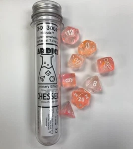 Chessex Lab Dice 4: Nebula Polyhedral Supernova/White Luminary 8-Die Set - Bild 1 von 2