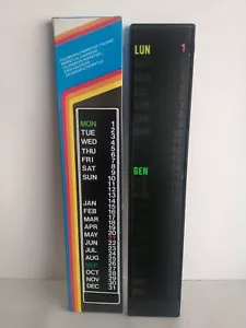 CALENDARIO PERPETUO DA PARETE FLUORESCENTE ANNI '80 - Imagen 1 de 4