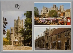 Scenes of Ely Cambridgeshire England Multiview Postcard - Picture 1 of 2