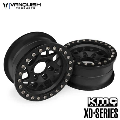 Vanquish 07710 KMC XD127 Bully 1.9 Beadlock Crawler Wheels (Black/Black) (2) - Image 1 of 3