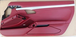 PORSCHE 991 2012 18 TURBO S GTS CARREA S 4 BORDEAUX RED LEATHER R DOOR PANEL - Picture 1 of 20