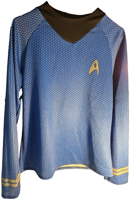 Rubies Costume Co 2009 Oficial Star Trek Azul "Radio" Uniforme Disfraz Camisa Foto 1 de 4
