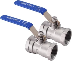 1P , 1" Ball Valve,304 Stainless Steel,Blue Vinyl Insulation,2Pack,Standard Port - Picture 1 of 8