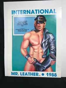 Original International Mr. Leather Poster for 1988 IML Chicago Art by Etienne - Picture 1 of 4