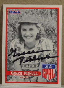 AAGPBL "GRACE PISKULA" SIGNED CARD #393 - Picture 1 of 2