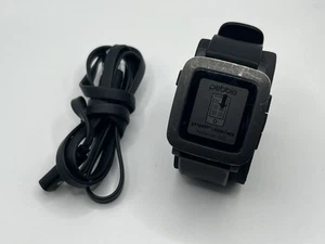 Rzadki 🔥 Pebble Time Smartwatch - Czarny - Działający - Czytaj opis - Zdjęcie 1 z 3