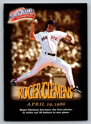 1997 Fleer Million Dollar Moments  Roger Clemens 12 - Image 1 of 2