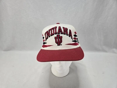 Vintage Indiana Hoosiers IU Hat Cap Snapback Logo Athletic Diamond Cut NCAA - Image 1 of 4