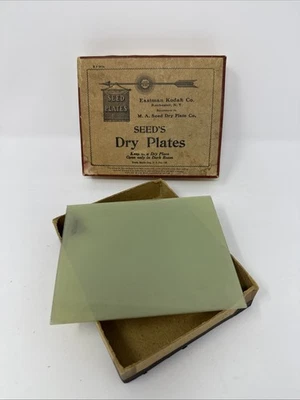 Antique Box Of 1 Blank Seed’s Dry Plates, Eastman Kodak Co. 4”x5” - Image 1 of 4