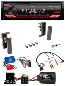 JVC Bluetooth USB DAB Lenkrad Autoradio für Audi A3 A4 A6 99-00 Aktivsystem - Bild 1 von 10
