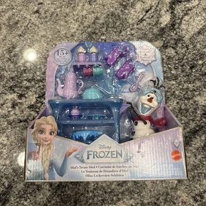 Disney Frozen Olaf Doll & Accessories, Treat Sled Playset with Cart Food #20 - Picture 1 of 7