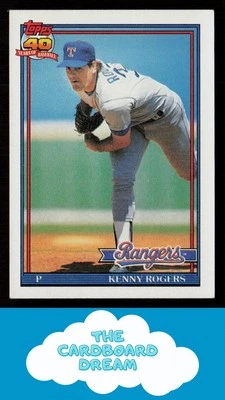 Kenny Rogers 1991 Topps #332 Texas Rangers Baseball Card - Image 1 of 2