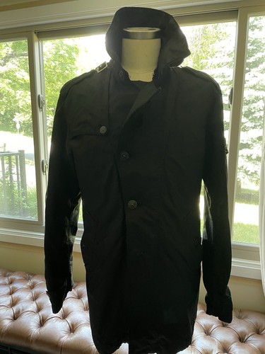 Trench cappotto Stone Island foderato nero