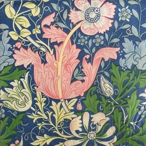 PAPER NAPKINS / SERVIETTES PACK OF 20 WILLIAM MORRIS FLOWERS PINK LILY 3 PLY - Picture 1 of 2