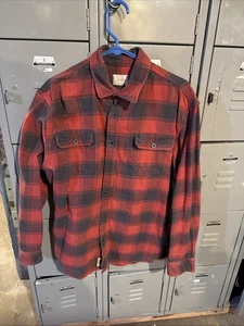 jachs button up shirt men size Large Red plaid collared long sleeve cotton - Picture 1 of 3