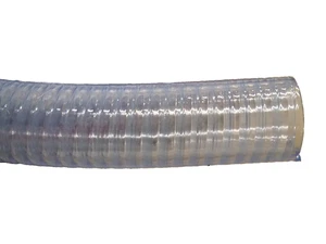 Manguera de succión de PVC transparente de 1-1/4" - 1,25" ID, 1,56" OD, 65 PSI, uso general - Imagen 1 de 5