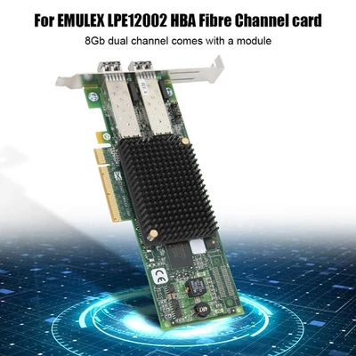 For Emulex Lpe12002 Fc Hba Pcle 2.0 8G Pcl E Dual Port Fiber Channel Card Hba C - Image 1 of 4
