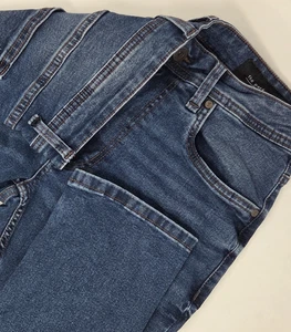The Perfect Jean NYC Hombres 32x30 Azul Calce Ajustado Elastizado Denim Lavado Medio Usado en Excelente Condición - Imagen 1 de 8