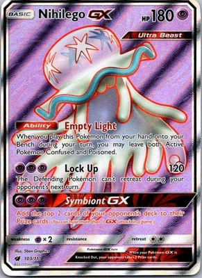 Nihilego GX (Full Art) Ultra Rare SM - Crimson Invasion 103/111 NM - Image 1 of 2