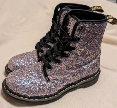 Женские блестящие сапоги Dr Martens 1460 Farrah размер 7  - Изображение 1 из 4