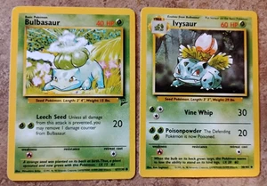 Near Mint! Ivysaur & Bulbasuar 1999 Pokemon TCG Unlimited Base Set & 2. Edition - Bild 1 von 4