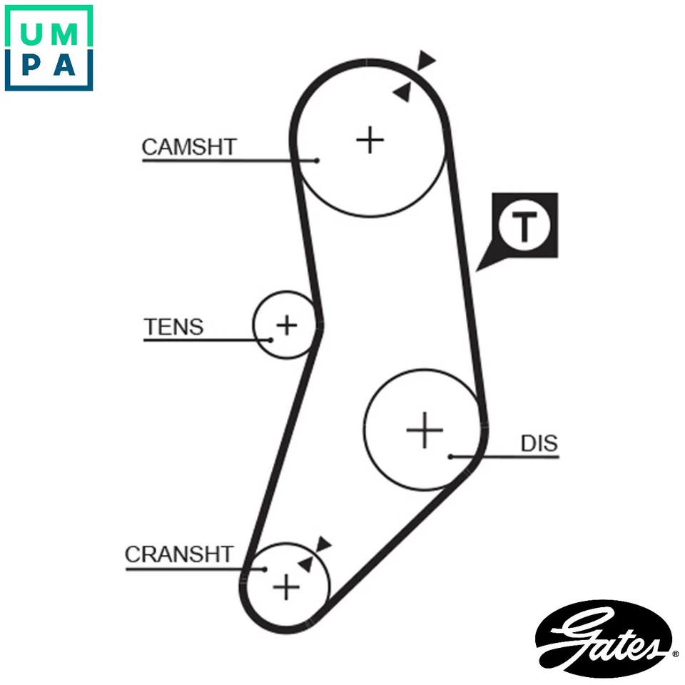 TIMING BELT T131RB FOR BMW 5/E28/E34 Z1/Roadster M20B27 2.7L M20B20 2.0L 6cyl - Image 1 of 4