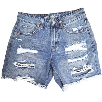 Wild Fable Distressed Denim Shorts Womens 6 Blue High Waisted Ripped Cutoffs - Image 1 of 4