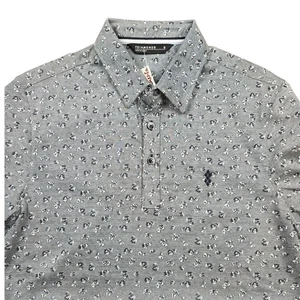 Polo golf 7 diamanti grigia stampa floreale manica corta pinseeker piccola nuova con etichetta - Foto 1 di 7