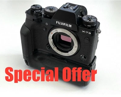 Fujifilm X-T3 26.1MP 4K UHD Mirrorless Camera - Black  With Pro Battery Grip - Image 1 of 4
