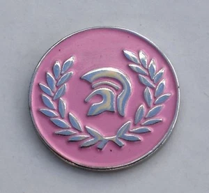 Pink Trojan Helmet Ska Reggae Soul Enamel Pin Badge - Picture 1 of 1