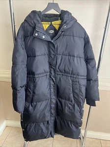 UGG Women's Keeley Long Puffer Coat Black XL NWOT - Picture 1 of 5