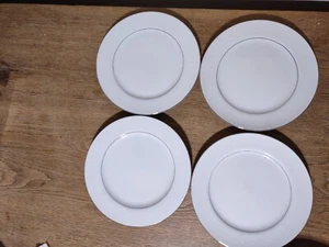 Vtg Crown Victoria Fine China Lovelace 10 1/4" Dinner Plates - Set of 4 - Picture 1 of 5