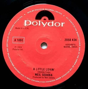 [UK Import] Neil Sedaka - A Little Lovin' / Lightning Ride [7" 45 rpm Single] - Picture 1 of 1