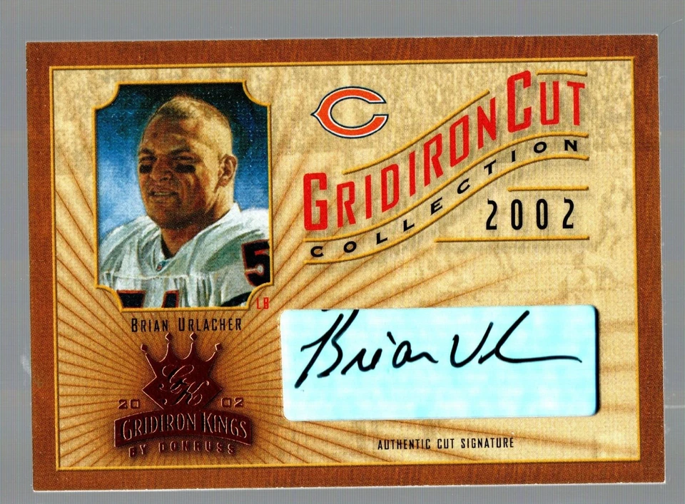 2002 Gridiron Kings Gridiron Cut Collection Autograph #GC23 Brian Urlacher 22/19 - Image 1 of 1