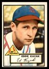 1952 Topps Eddie Kazak #165 Fair (Pin Hole) Baseball Card