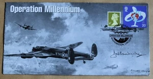WW2 OPERATION MILLENNIUM COLOGNE: 1999 COVER SIGNED  JOHN WILLIAM FAIRBROTHER - Picture 1 of 3
