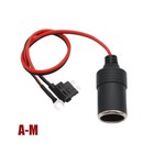 Cigarette Lighter Seat Power Connection Fuse Storage Battery Adapter Socket Plug