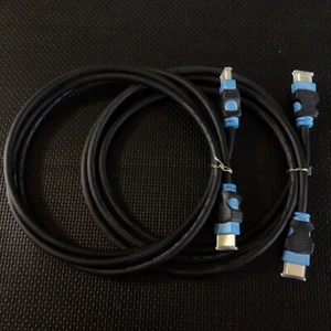2X HDMI 1.3b Premium Cables 6ft Gold Plated 1080P Game Console DVD Player - Picture 1 of 1