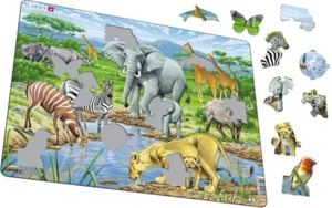 Larsen Puzzle Afrikanische Savanne 65 Teile Lernpuzzle Rahmenpuzzle - Bild 1 von 2