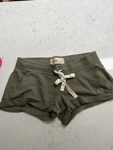 Vintage Hollister y2k 2000 Micro Mini Super Low Rise Green Sweat Booty Shorts M - Picture 1 of 4