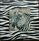 Zebra Africa Prairie rayures noires et blanches crinière vue sauvage impression de haute qualité